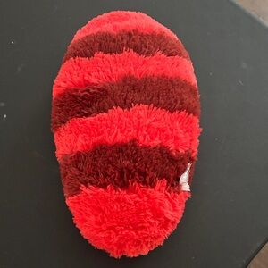 Disney Mei tail Red and Brown Striped Plush Accessory detachable